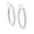 2.64 Carat Diamond Hoop Earrings in 18 Karat White Gold
