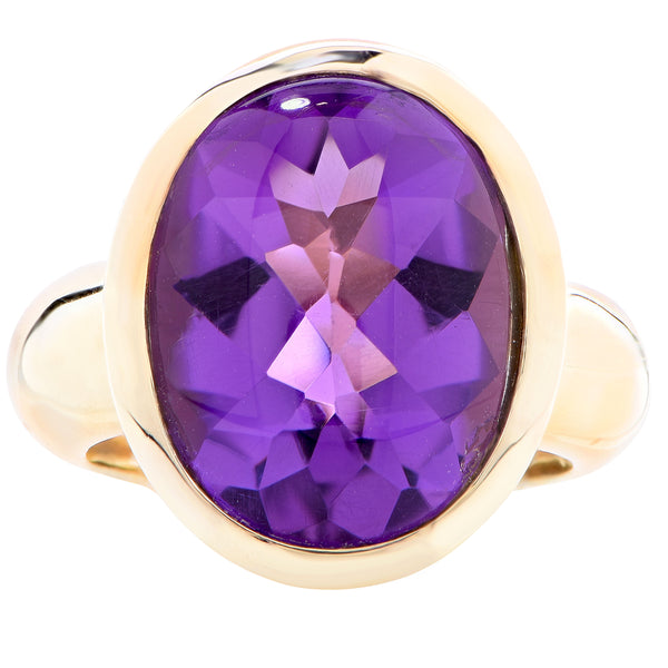 14 Islands Natural | Regent Miami Co. Set Aletto and Bay Amethyst Jewelers Ring Harbor Bezel Gold - Carat Cabochon &