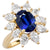 Asprey Sapphire and Diamond 18 Karat Yellow Gold Ring