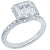 2.13 Carat GIA Graded F/VS2 Square Modified Brilliant Diamond Engagement Ring