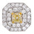3.15 Carat Fancy Colored and White Diamond Platinum Pendant