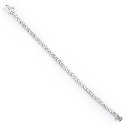 6.8 Carat Diamond Tennis Bracelet in 14 Karat White Gold