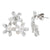 Flower Motif Diamond Earrings in 18 Karat White Gold