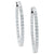 3.4 Carat Diamond Hoop Earrings in 18 Karat White Gold