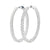 3.4 Carat Diamond Hoop Earrings in 18 Karat White Gold