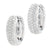 Diamond Huggie Earrings in 18 Karat White Gold