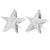 1.5 Carat Star Shape Earrings in 18 Karat White Gold