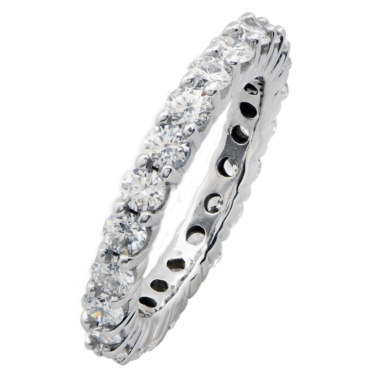 2 Carat Diamond Eternity Band in 18 Karat White Gold