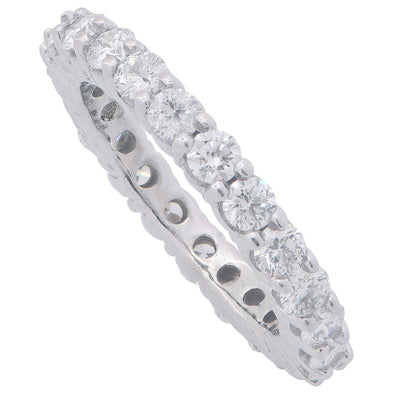 2 Carat Diamond Eternity Band in 18 Karat White Gold