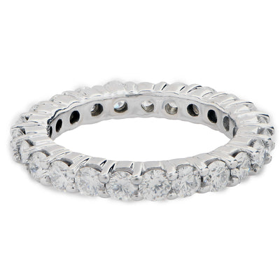 2 Carat Diamond Eternity Band in 18 Karat White Gold