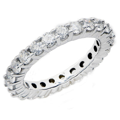 2 Carat Diamond Eternity Band in 18 Karat White Gold