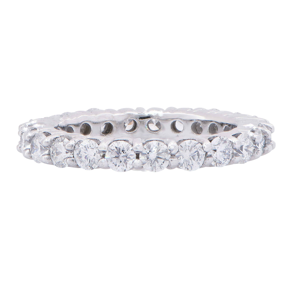 2 Carat Diamond Eternity Band in 18 Karat White Gold