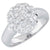 Honeycomb Motif 18 Karat White Gold Diamond Ring