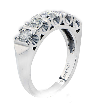 Classic Five Diamond Platinum Wedding Band