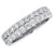 1.35 Carat Diamond Double Row Half Eternity Band in 18 Karat White Gold