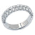 1.35 Carat Diamond Double Row Half Eternity Band in 18 Karat White Gold