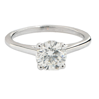 .93 Carat Round Brilliant Cut Diamond Engagement Ring in 18 Karat White Gold