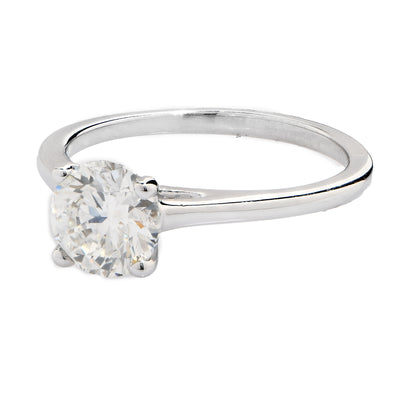 .93 Carat Round Brilliant Cut Diamond Engagement Ring in 18 Karat White Gold