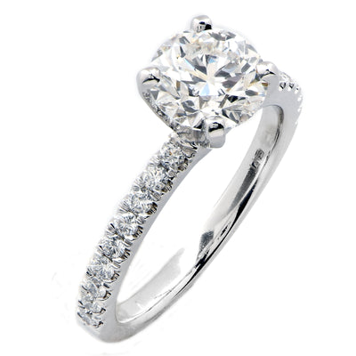 1.21 Carat Round Brilliant Cut Diamond Engagement Ring