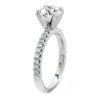 1.21 Carat Round Brilliant Cut Diamond Engagement Ring