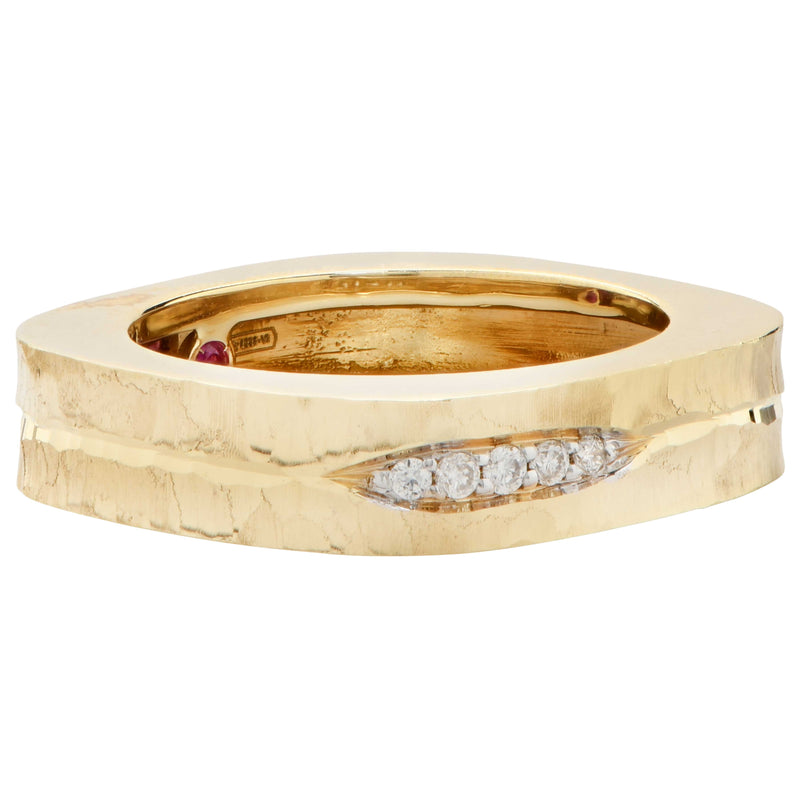 Roberto Coin Diamond 18 Karat Yellow Gold Ring