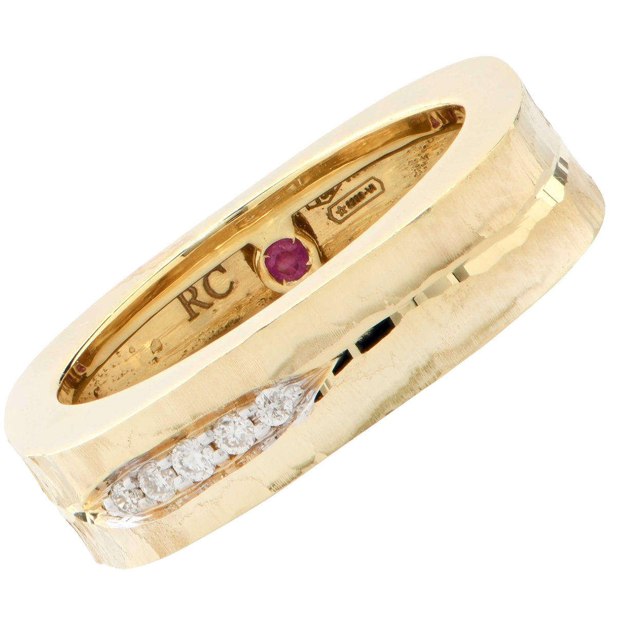 Roberto Coin Diamond 18 Karat Yellow Gold Ring