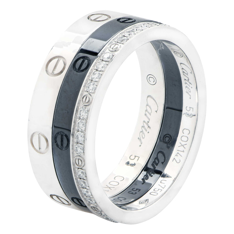 Cartier Trio Collection Ring in 18 Karat White Gold