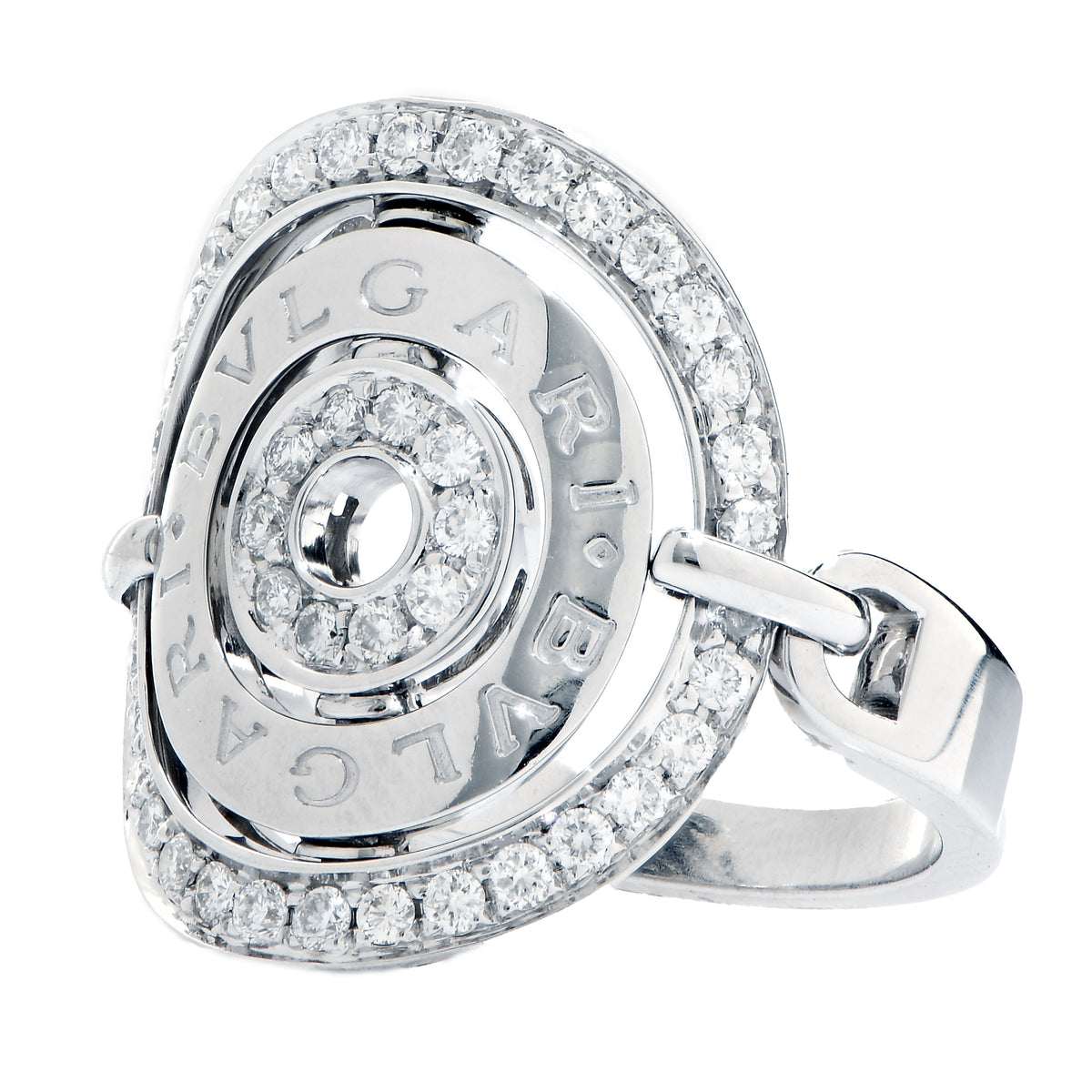 Bulgari Astrale Diamond Ring in 18 Karat White Gold