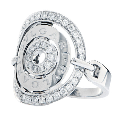 Bulgari Astrale Diamond Ring in 18 Karat White Gold