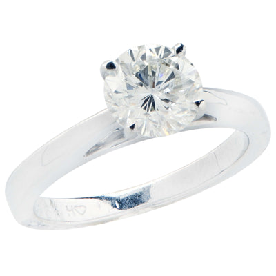 1.51 Carat Round Brilliant Cut Diamond Engagement Ring