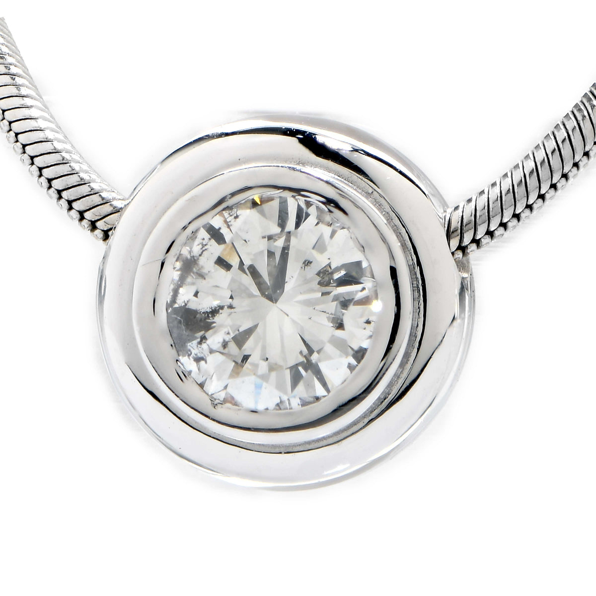 Bezel Set Diamond Pendant