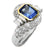 2.25 Carat Emerald Cut Tanzanite and Diamond Ring