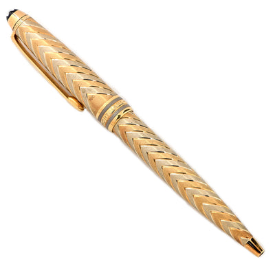 Montblanc Meisterstück Solitaire Chevron 18K Solid Gold Rollerball Pen, Model 164