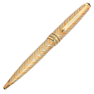 Montblanc Meisterstück Solitaire Chevron 18K Solid Gold Rollerball Pen, Model 164