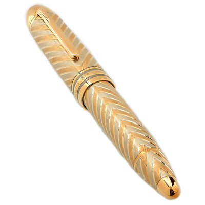 Montblanc Meisterstück Solitaire Chevron 18K Solid Gold Fountain Pen Model 149