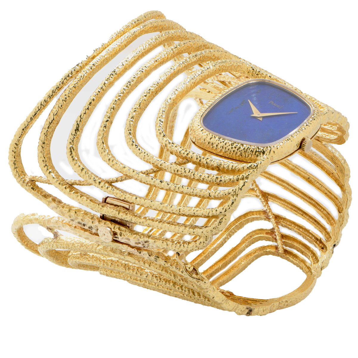 Piaget. A Very Rare 18k Gold and Lapis Lazuli Bracelet Watch