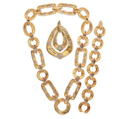 Van Cleef and Arpels Sautoir Diamond and Gold Necklace Set