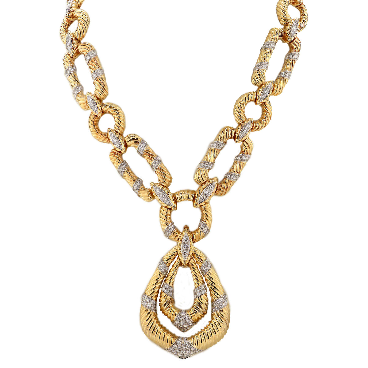 Van Cleef and Arpels Sautoir Diamond and Gold Necklace Set