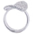 Giorgio Visconti 1.10 Carat Diamond Heart Shaped White Gold Ring