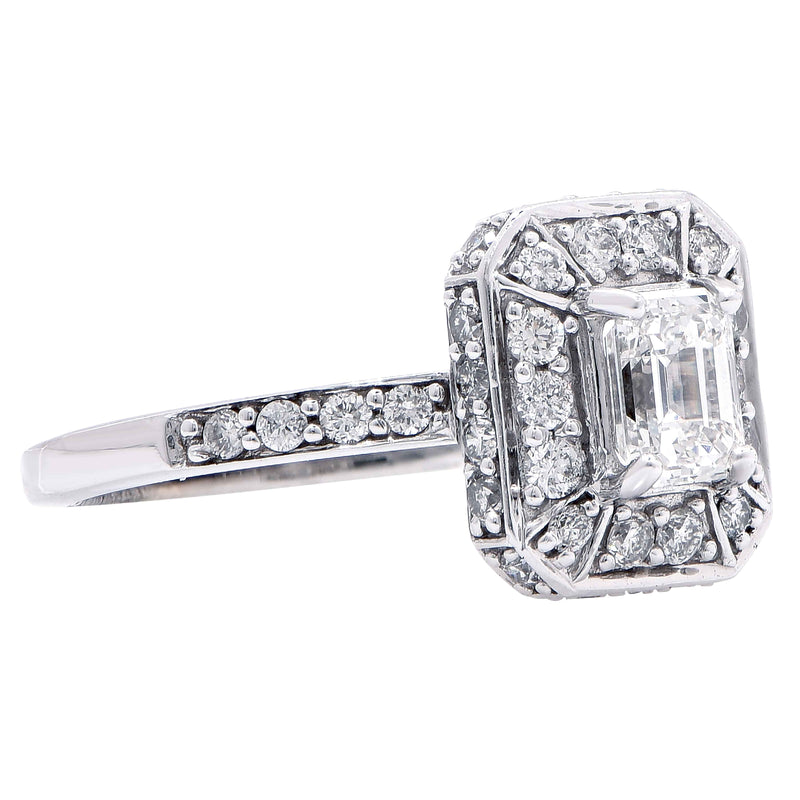 .45 Carat GIA Graded H/VS2 Emerald Cut Diamond Engagement Ring