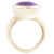 Aletto & Co. Natural 14 Carat Amethyst Cabochon Gold Bezel Set Ring