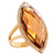 23 Carat Natural Citrine Diamond Yellow Gold Ring