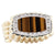 Le Triomphe Tiger's Eye, Diamond and Gold Ring