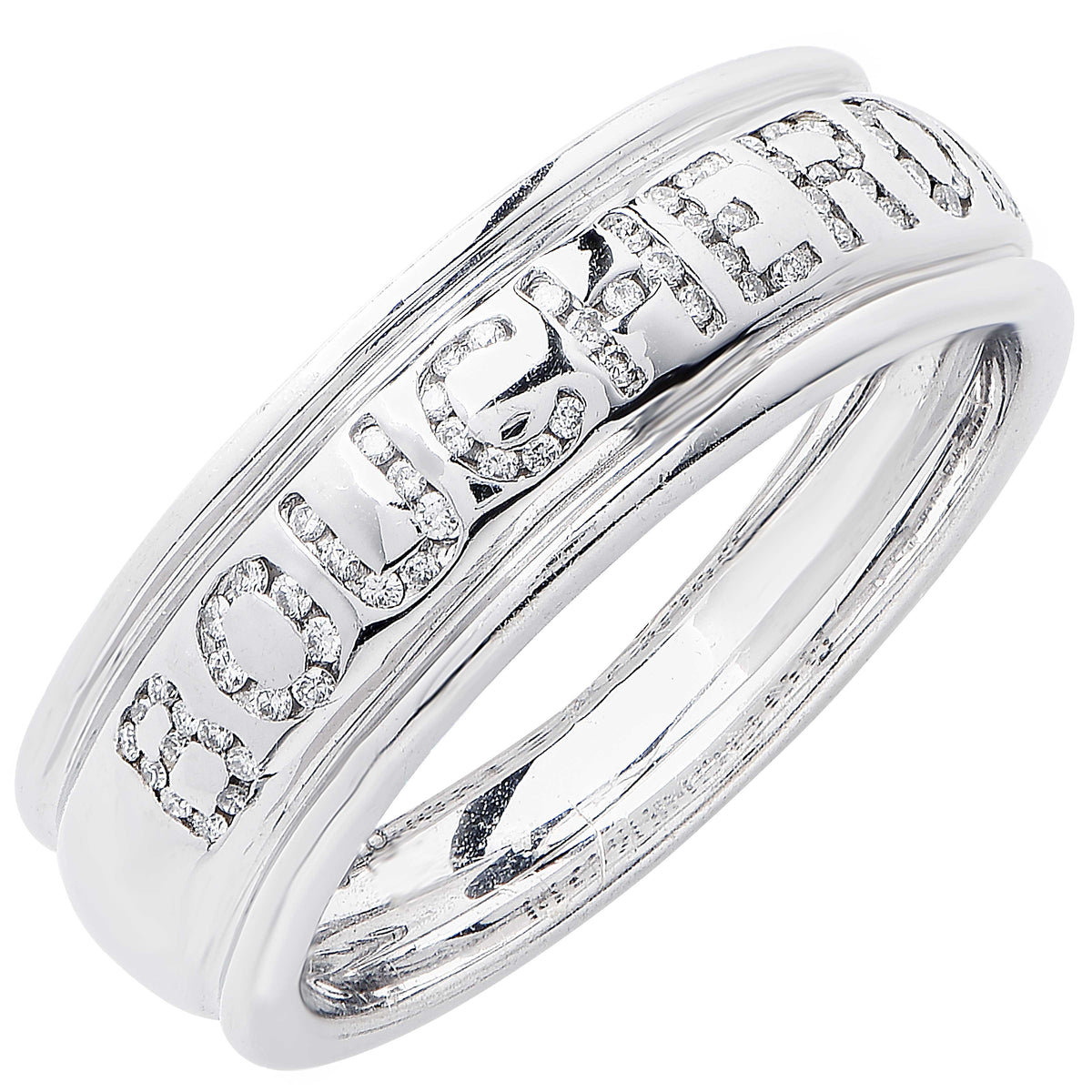Boucheron Diamond White Gold Wedding Band Ring