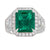 6.10 Carat AGL Graded Untreated Colombian Emerald Diamond Platinum Ring