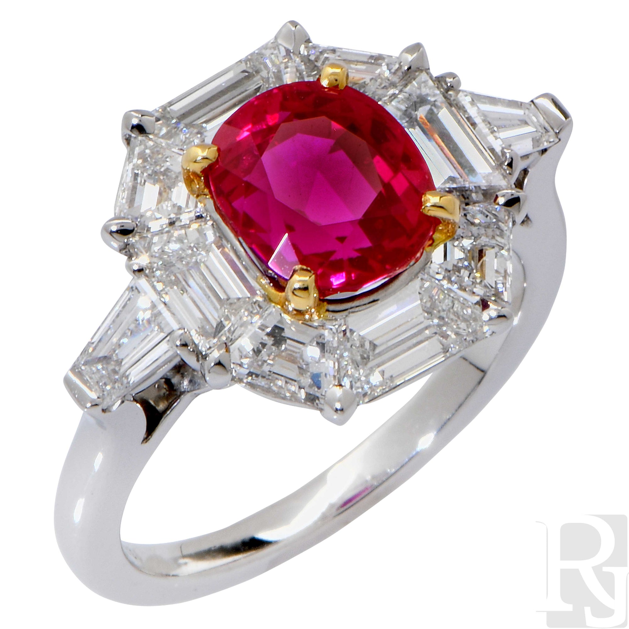 Ruby and Diamond Platinum Ring – Michael E. Minden Diamond Jewelers - The  Diamond & Wedding Ring Store