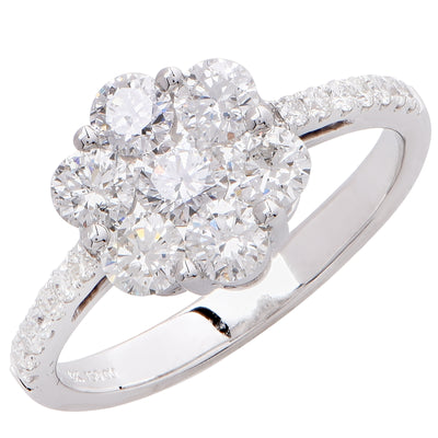 Flower Diamond Cluster Ring | Ouros Jewels
