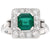 1.36 Carat AGL Colombian Emerald No Treatment Diamond Ring