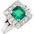 1.36 Carat AGL Colombian Emerald No Treatment Diamond Ring