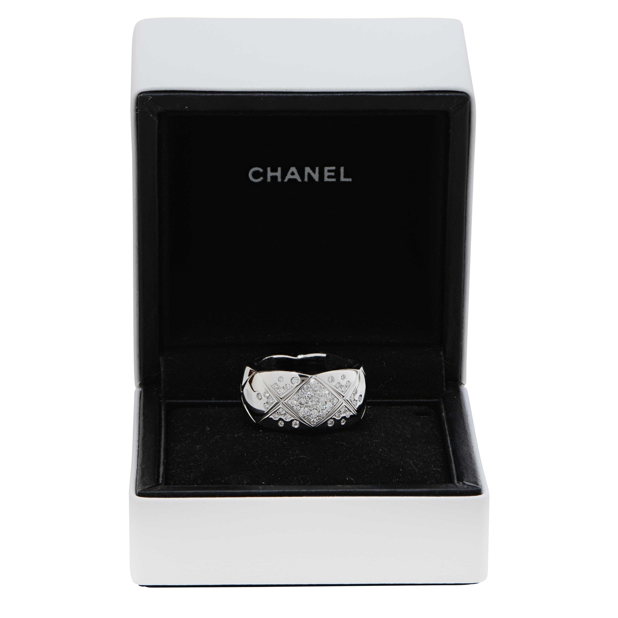 Chanel Coco Crush 18 Karat White Gold Band With Diamonds - Regent Jewelers